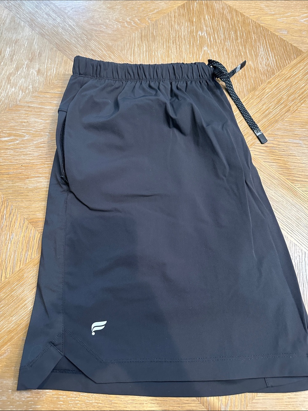 Men's Fabletic Black Athletic Drawstring Shorts